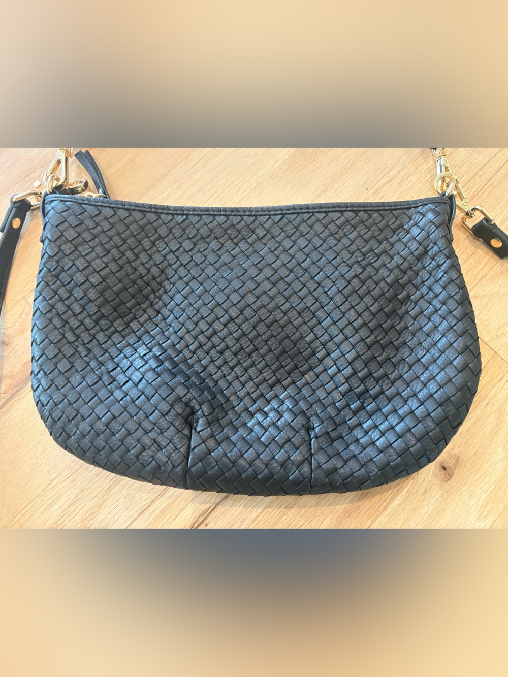Quince Black Sloane Handwoven Mini Shoulder Bag - Picture 4 of 15